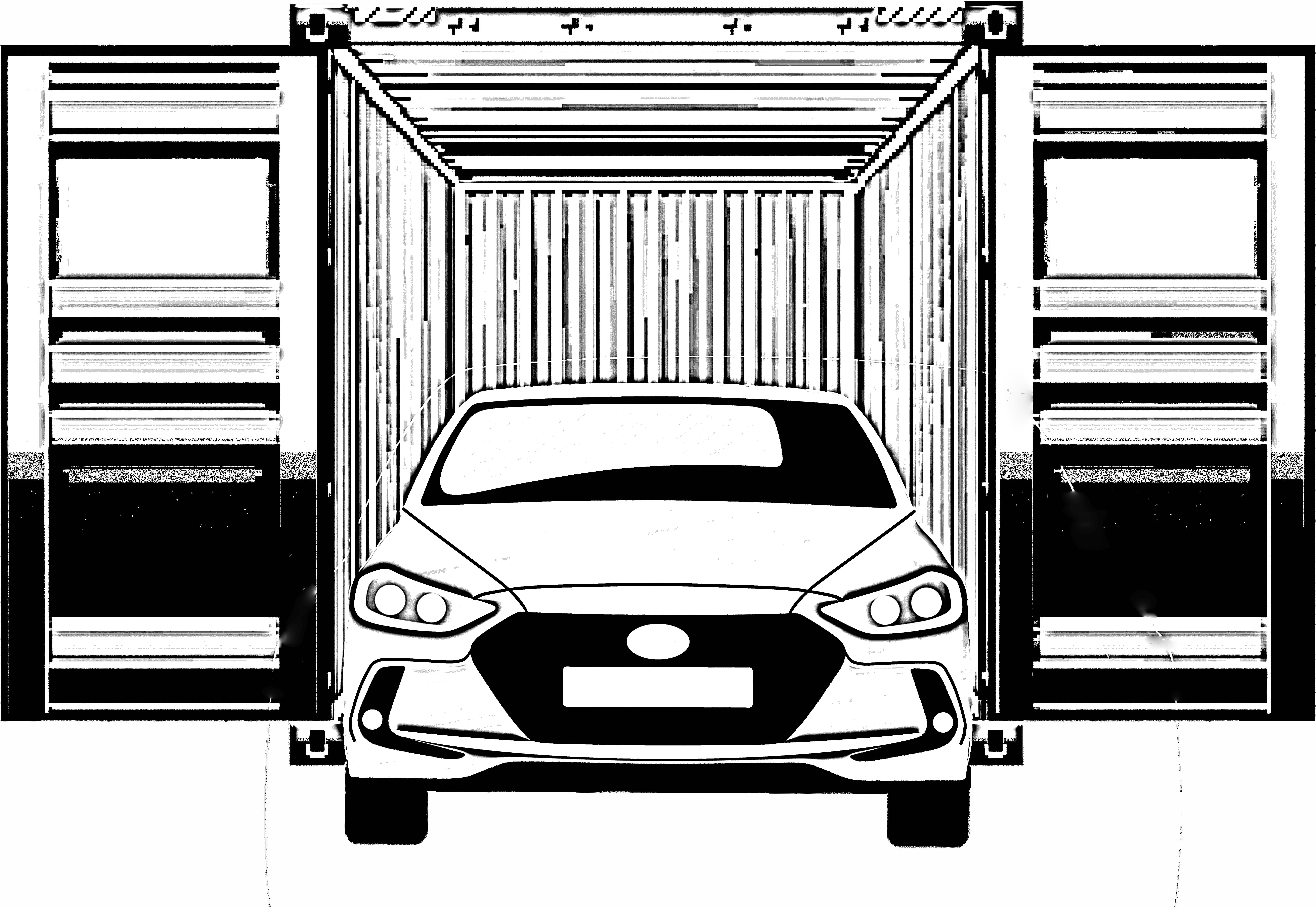 Car Shipping vector icon